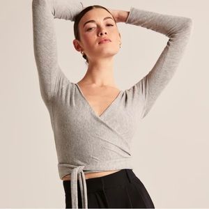 Abercrombie wrap sweater top